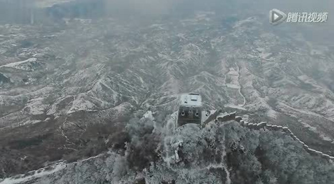 视频: 航拍雪景望京楼