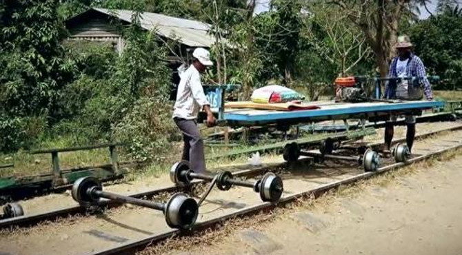 柬埔寨竹子火车，世界最廉价实用的小“火车”
