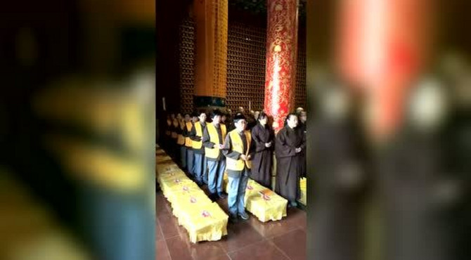 北普陀寺晚课