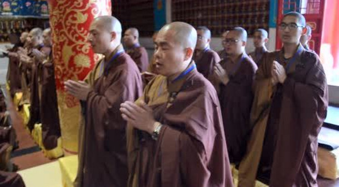 北普陀寺晚课