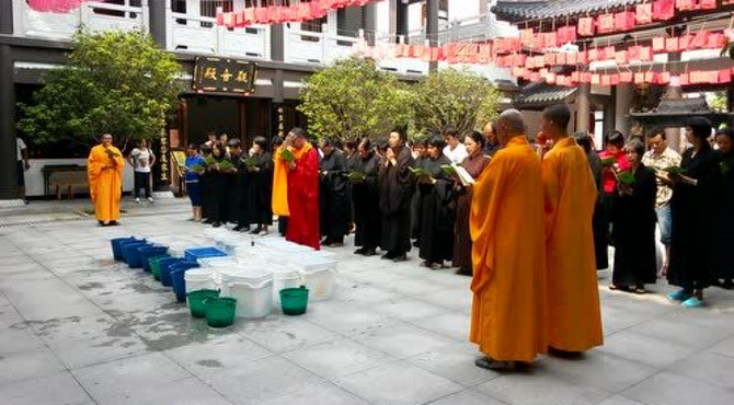 东莞麻涌拈花寺2017中秋节放生法会(一）