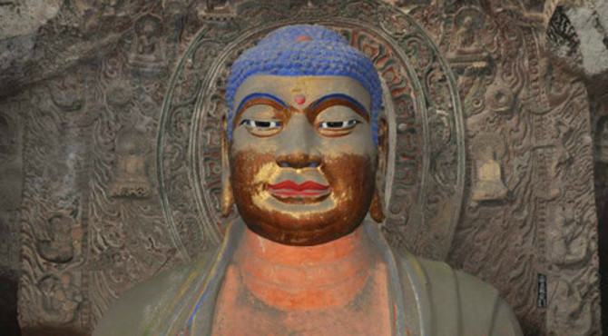 陕西名寺古刹彬县大佛寺 丝路第一大佛