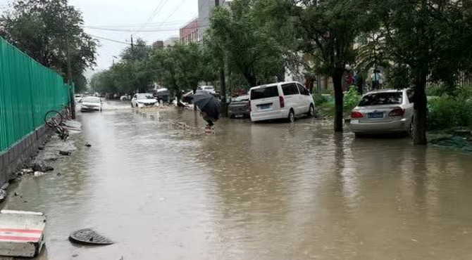 豆各庄道路积水
