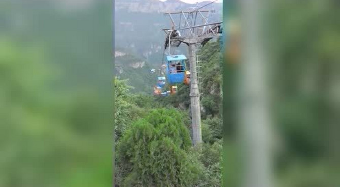 中原第一大峡谷，青龙峡景区观光索道！