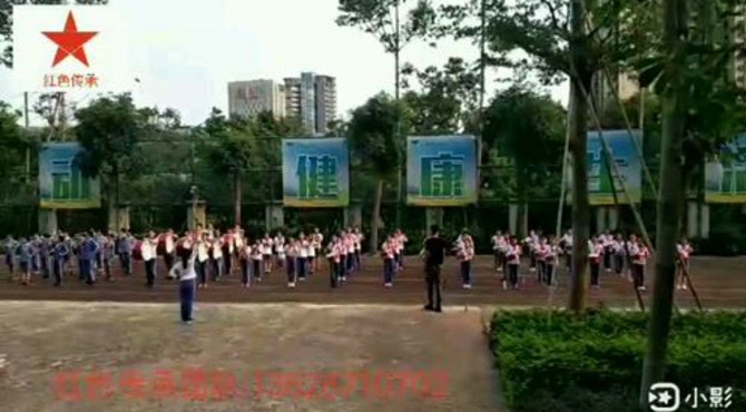 深圳桃苑学校鼓号队训练