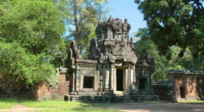 吴哥文化后期建筑柬埔寨塔普伦寺