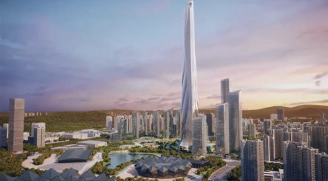 中国第一高楼，深港国际中心大厦，高度700米，深圳新的天际线！