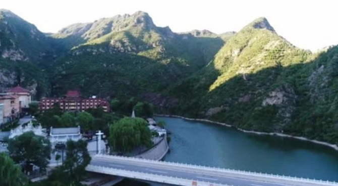 航拍延庆青龙峡一角，景色秀丽，风景优美，值得看一看