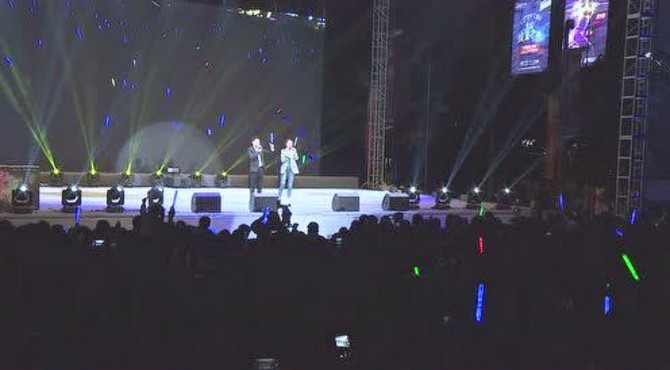文化广场亮灯仪式