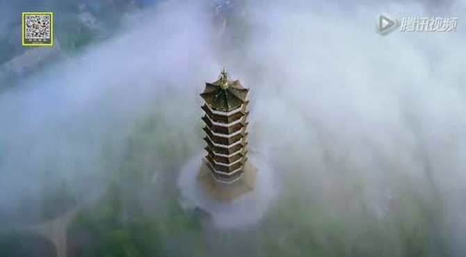 禅蕴      南湖圣安寺景区风光航拍
