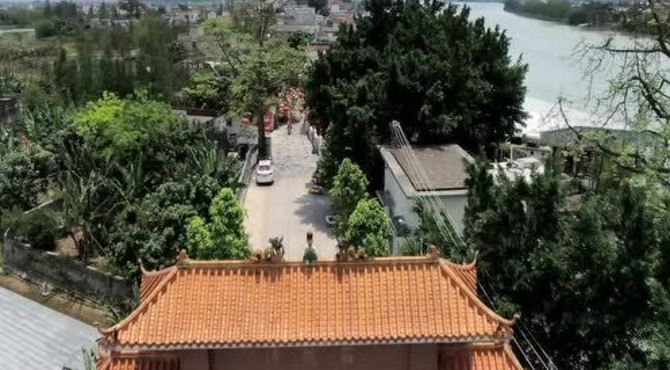 航拍江门新会石板沙