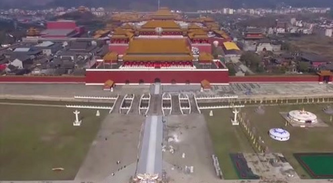 航拍中国：明清宫苑风景，如天安门一般