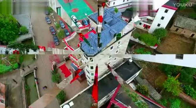 石下村庆善楼航拍_