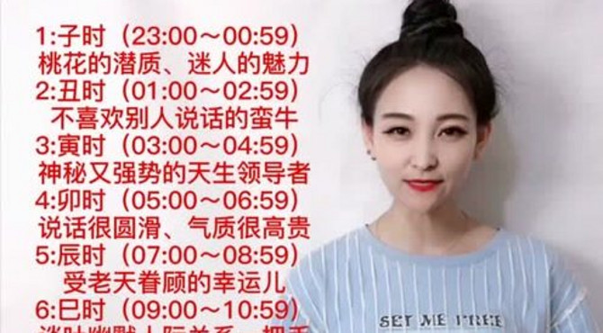 出生的时辰决定了你一生的性格，快来对照下看看你的吧，长知识了！
