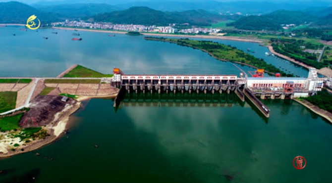 航拍：飞来峡水利枢纽风景区
