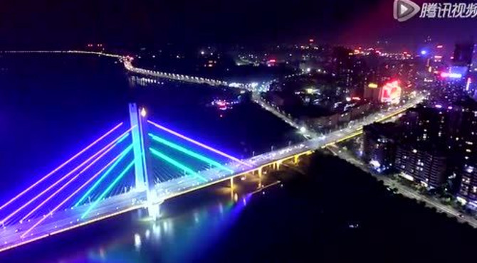 航拍惠州合生大桥夜景