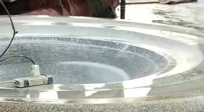 这个石雕艺术品看着漂亮吧，适合摆在广场中央，有时来运转的寓意