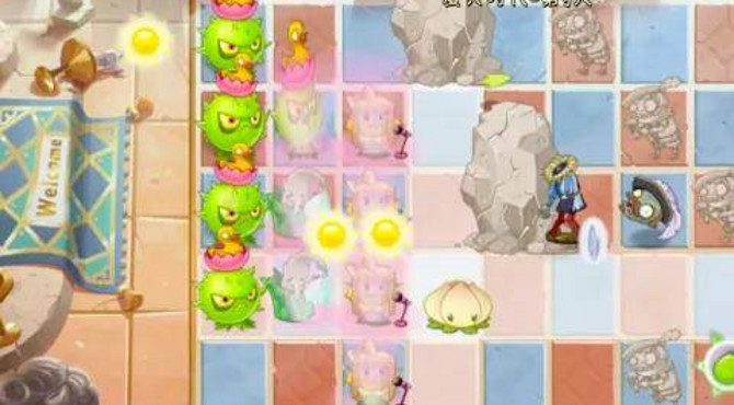 植物大战僵尸2: 复兴时代9困难攻略,教你如何绕开雕像打僵尸