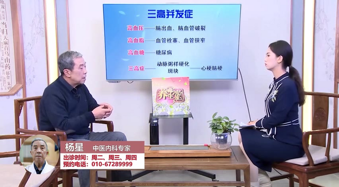 四惠中医医院杨星大夫告诉你三高症的并发症状