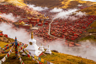 【遇见甘南·甘南色达9日】兰州+拉卜楞寺+米拉日巴佛阁＋江迭公路＋花湖湿地+莲宝叶则+色达喇荣五明佛学院+观音寺+九曲黄河第一湾+若尔盖草原+郎木寺+格尔底寺+纳摩大峡谷+扎尕那+2-8人小包团/8人小团