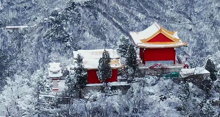 【西安一周一山·南五台】登高南五台+赏雪景观云海