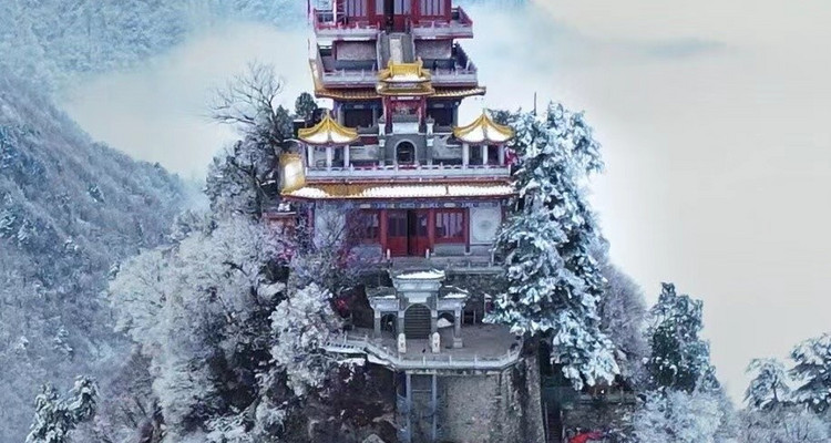 【西安一周一山·南五台】登高南五台+赏雪景观云海