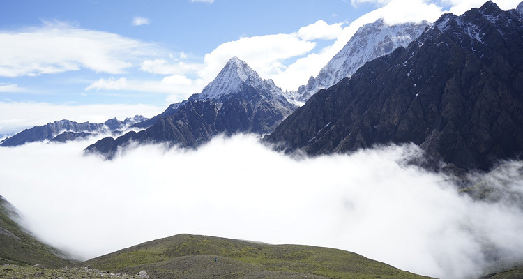 【行走川西·贡嘎小环线5日】贡嘎雪山+勒多曼因雪山+冷嘎错+泉华滩+日达曼垭口+子梅垭口5日徒步