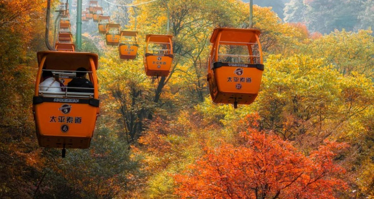 【西安一周一山·太平森林公园】观彩虹瀑布+登高赏秋红