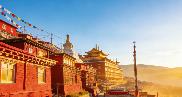 【甘南色达·大环线11日】天水+麦积山石窟+官鹅沟+江迭公路+扎尕那仙女滩+郎木寺+纳摩大峡谷+娘玛寺+莲宝叶则+扎尕尔措湖+色达喇荣五明佛学院-+九曲黄河日落+若尔盖大草原+花湖湿地+拉卜楞寺+2-8人小包团&8人拼团